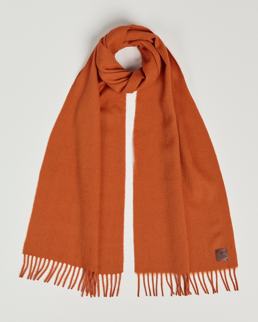 Herr | Amanda Christensen | Amanda Christensen Merino Wool Scarf Orange