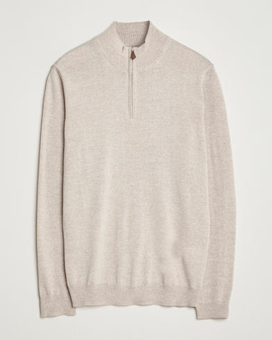 Herr | Stenströms | Stenströms Merino Half-Zip Beige