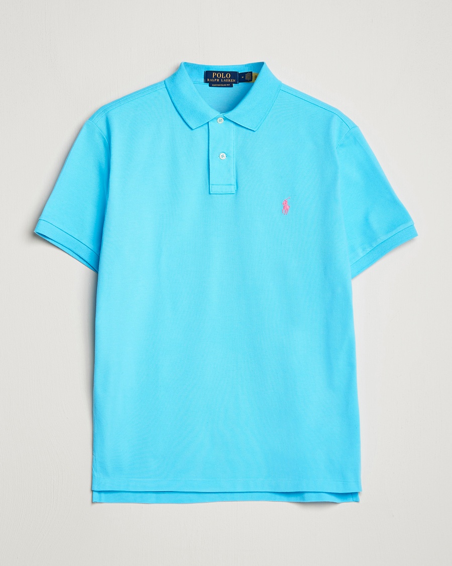 Herr | Polo Ralph Lauren | Polo Ralph Lauren Custom Slim Fit Polo Turquoise Nova