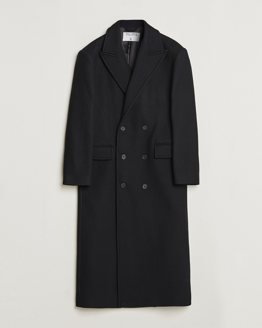 Herr | Filippa K | Filippa K Damian Double Breasted Wool Coat Black