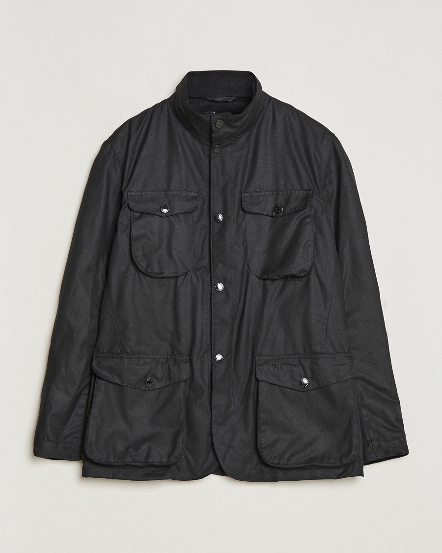 Herr | Barbour Lifestyle | Barbour Lifestyle Ogston Waxed Jacket Black
