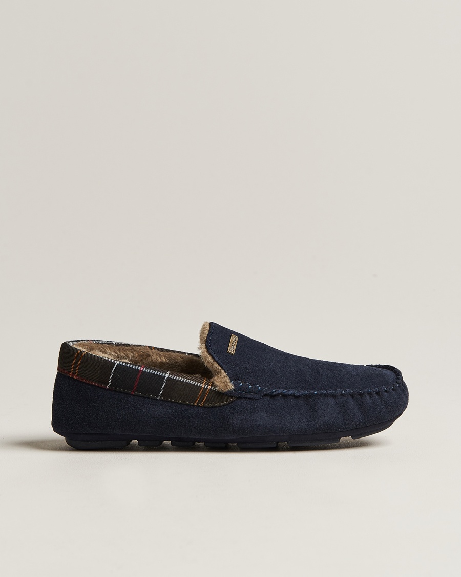 Herr | Barbour Lifestyle | Barbour Lifestyle Monty Indoor Car Shoe Navy Suede