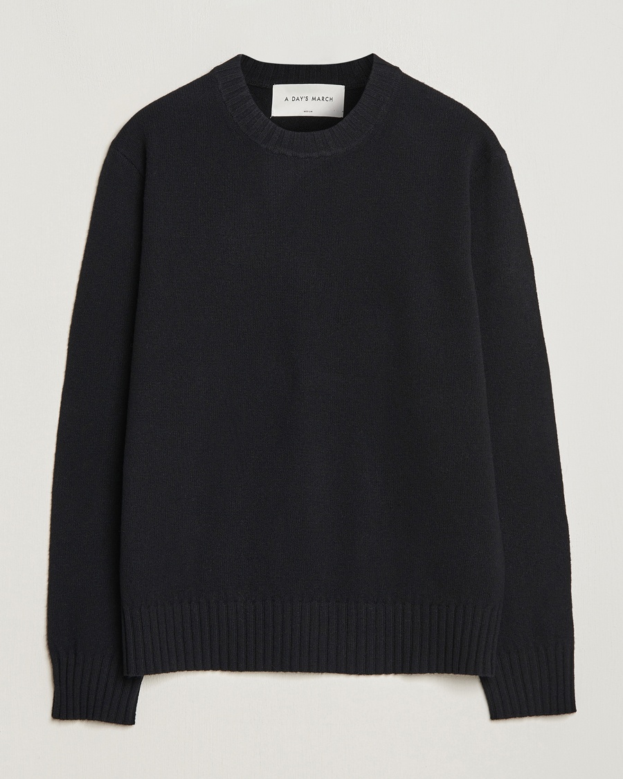 Herr | A Day's March | A Day's March Marlow Lambswool Sweater Black