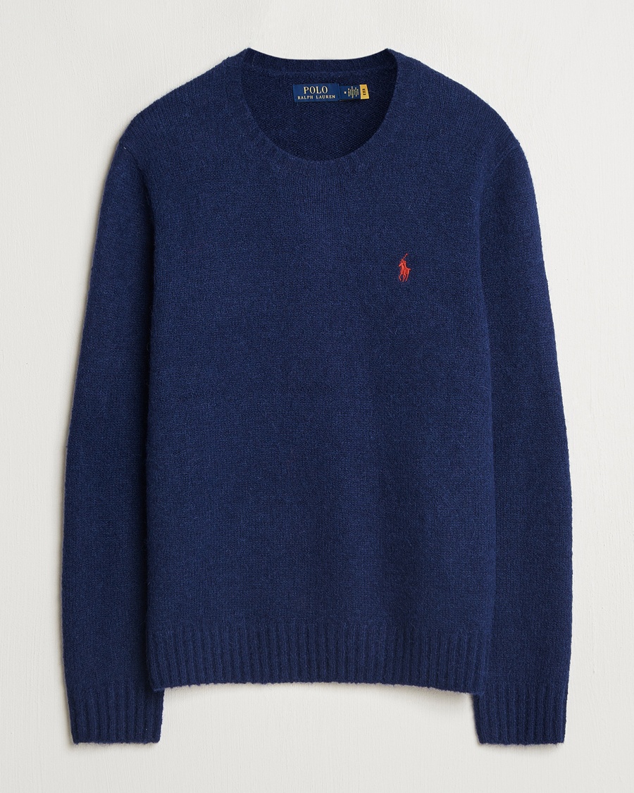 Herr | Polo Ralph Lauren | Polo Ralph Lauren Alpaca Crew Neck Sweater Bright Navy
