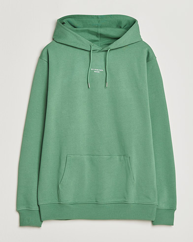 Drôle de Monsieur Classic Slogan Hoodie Water Green – Grön