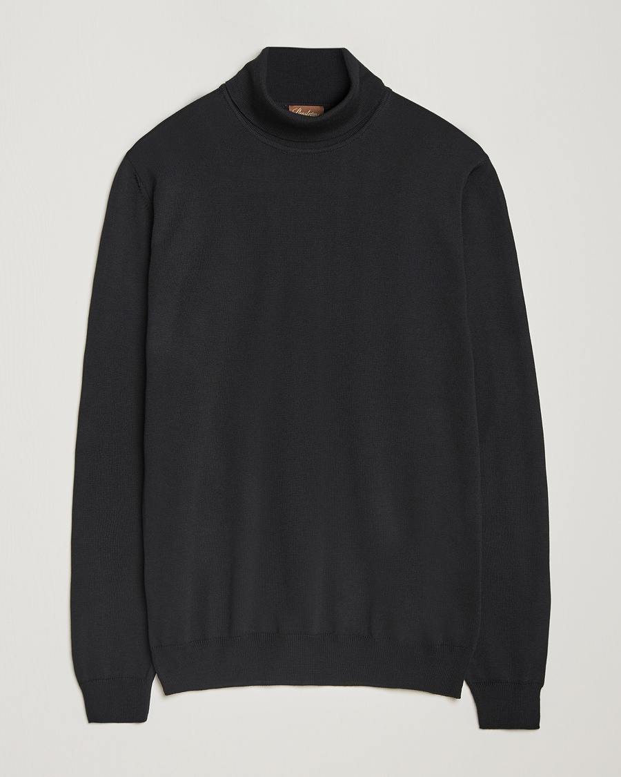 Herr | Stenströms | Stenströms Merino Rollneck Black