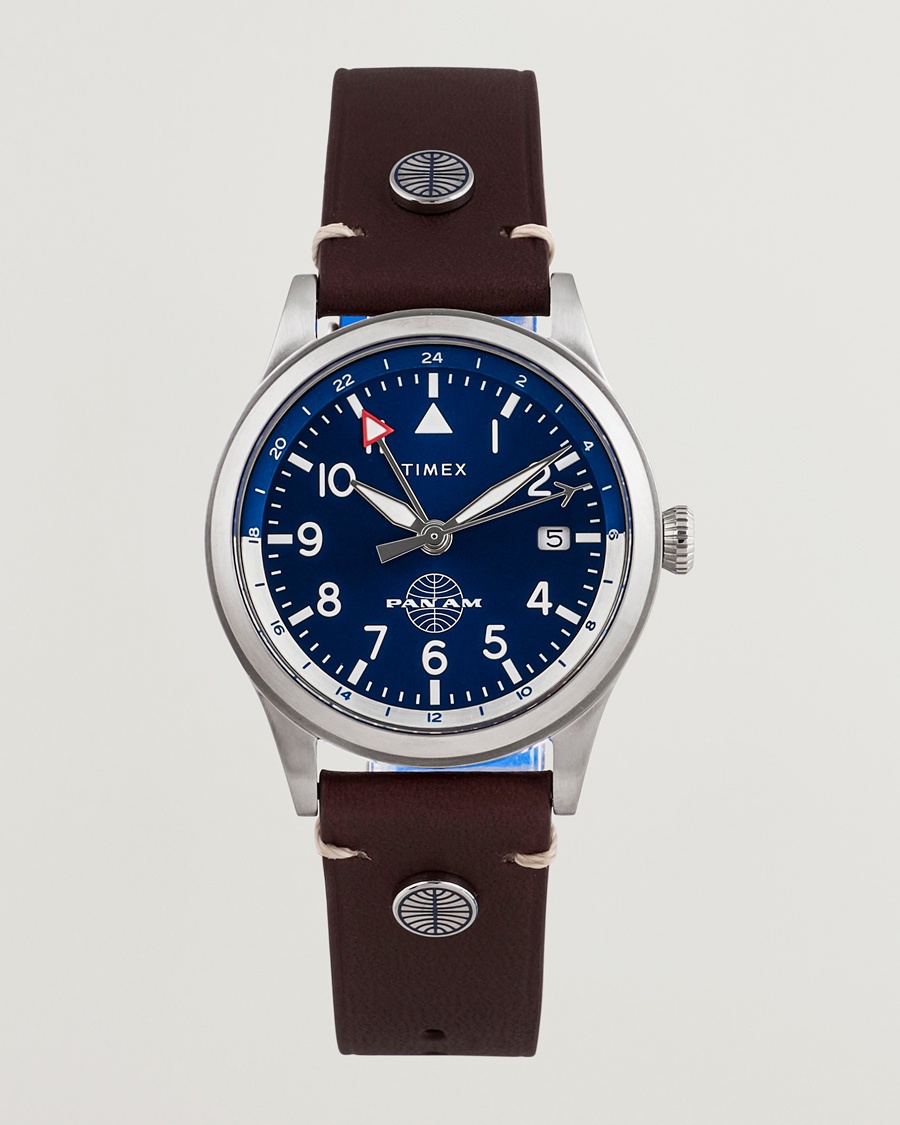 Herr | Timex | Timex Pan Am GMT Stainless Steel 39mm Blue Dial