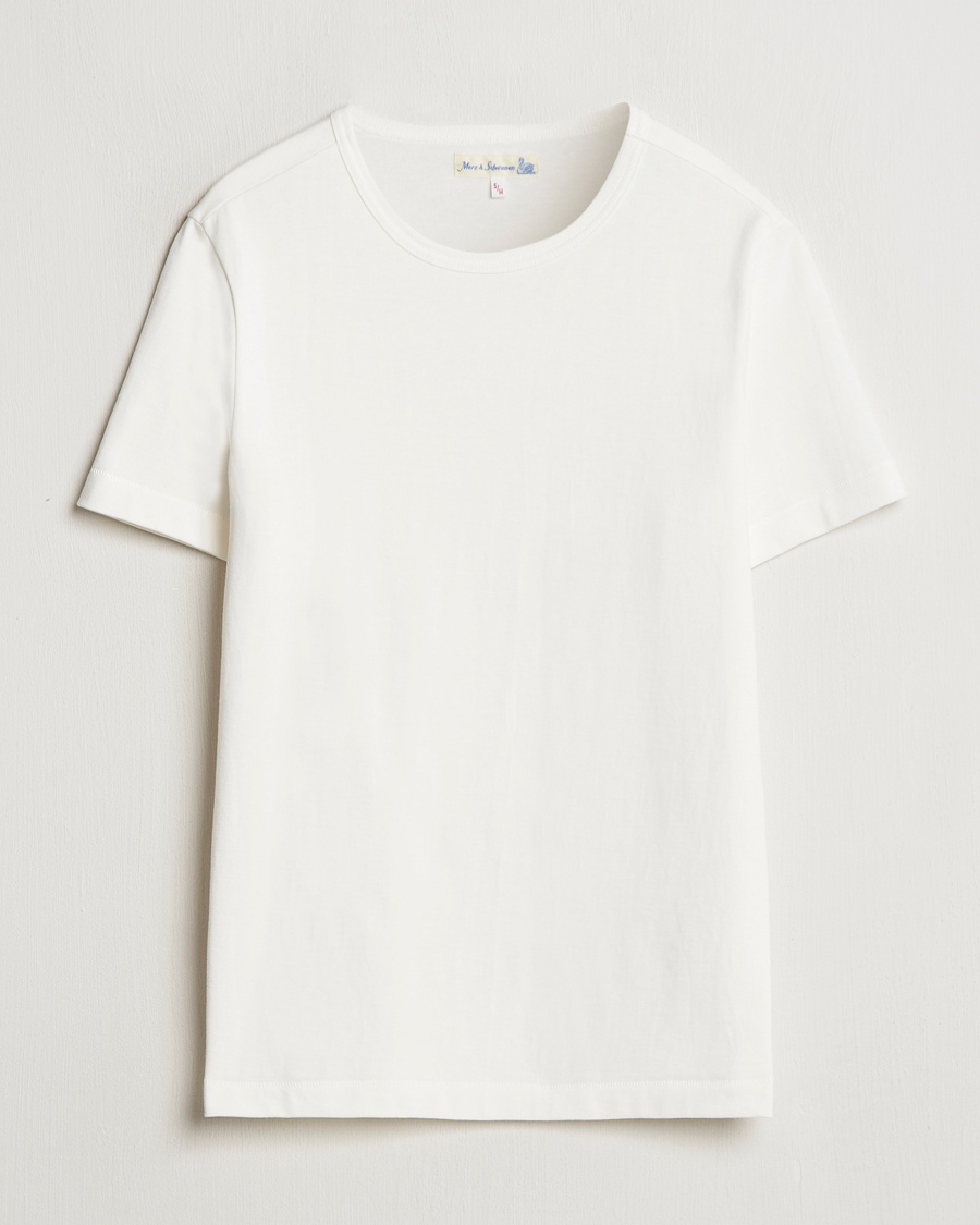 Herr | Merz b. Schwanen | Merz b. Schwanen Classic Fit Loopwheeled T-Shirt White