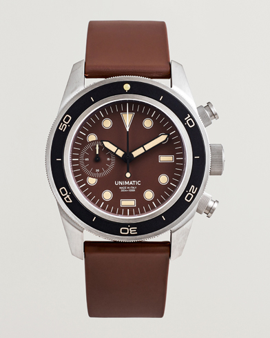 Herr | UNIMATIC | UNIMATIC U3 Heritage Chronograph Diver Dark Brown