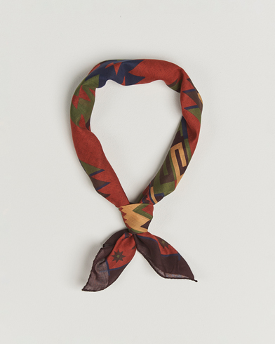 Herr | Amanda Christensen | Amanda Christensen Cotton Voilé Printed Bandana Rust