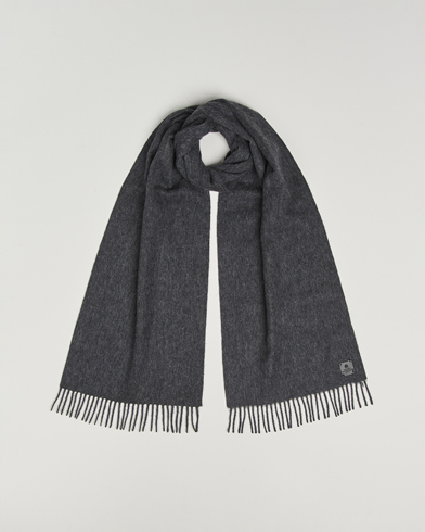 Herr | Amanda Christensen | Amanda Christensen Merino Wool Scarf Dark Grey Melange