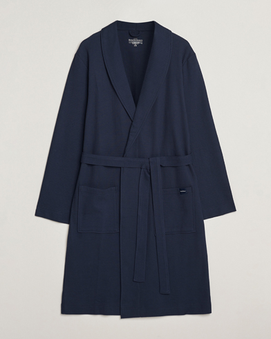 Herr | Bread & Boxers | Bread & Boxers Waffle Robe Navy Blue