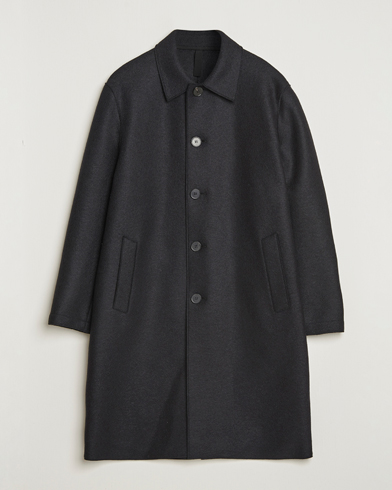Herr | Harris Wharf London | Harris Wharf London Pressed Wool Mac Coat Black