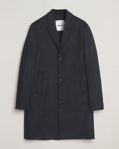 Herr | J.Lindeberg | J.Lindeberg August Wool/Cashmere Melton Coat Navy