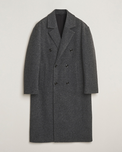Herr | J.Lindeberg | J.Lindeberg Willy Bonded Wool Coat Dark Grey Melange