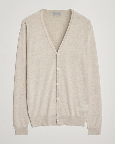 Herr | John Smedley | John Smedley Petworth Extra Fine Merino Cardigan Grey Fleece