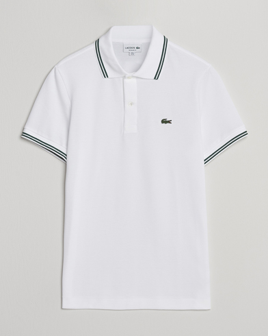 Herr | Lacoste | Lacoste Original Stripe Collar Polo Piké White