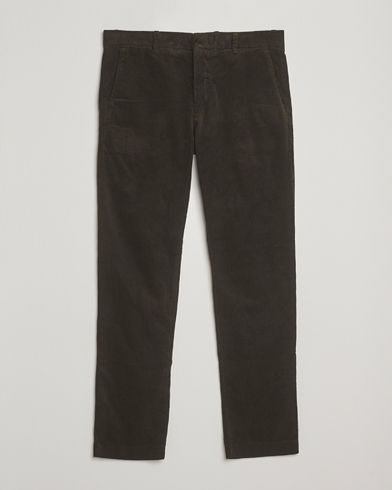 Herr | NN07 | NN07 Theo Regular Fit Corduroy Chinos Dark Army