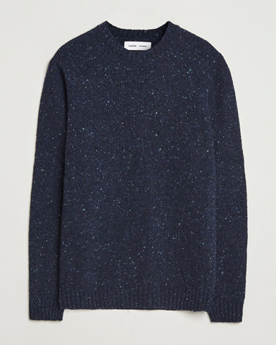 Herr | Samsøe Samsøe | Samsøe Samsøe Nataniel Donegal Knitted Crew Neck Salute Navy