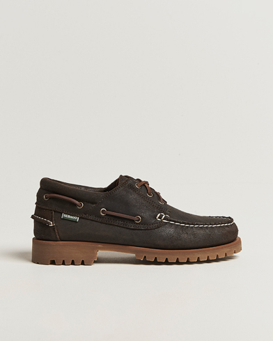 Herr | Sebago | Sebago Acadia Waxed Suede Loafer Dark Brown
