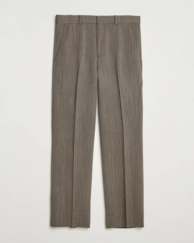Herr | GANT 240 Mulberry Street | GANT 240 Mulberry Street Herringbone Suit Pants Deep Brown