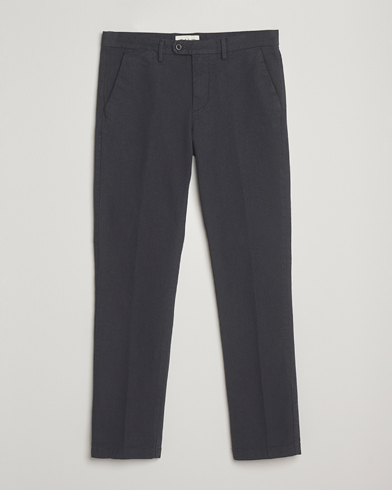 Herr | GANT | GANT Slim Fit Cotton Herringbone Trousers Antracite