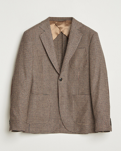 Herr | GANT | GANT Wool Houndstooth Blazer Light Taupe