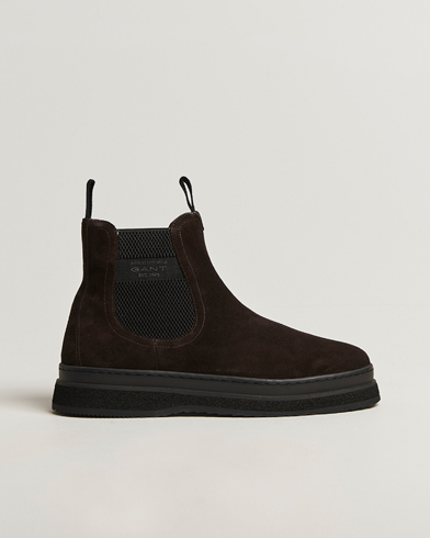Herr | GANT | GANT Blistown Shearling Suede Chelsea Boot Espresso Brown