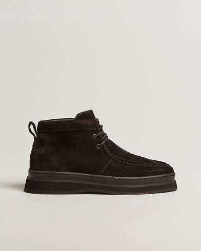 Herr | GANT | GANT Blistown Suede Moc Toe Boot Espresso Brown