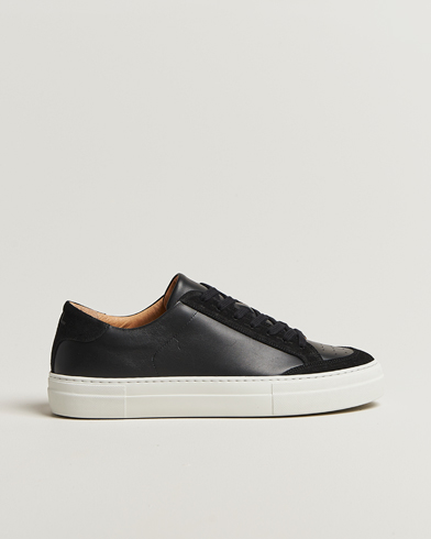 Herr | J.Lindeberg | J.Lindeberg Art Signature Leather/Suede Sneaker Black