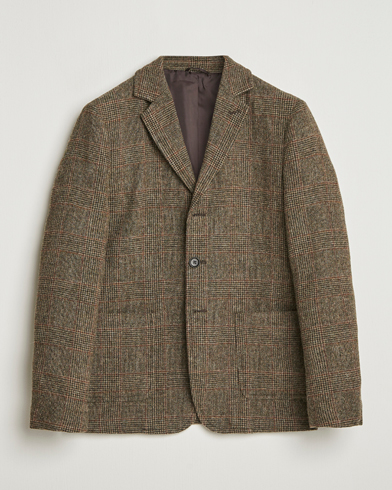 Herr | Aspesi | Aspesi Harris Tweed Blazer Brown Check