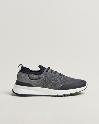 Herr | Brunello Cucinelli | Brunello Cucinelli Flannel Running Sneakers Navy