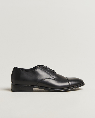 Herr | Canali | Canali Cap Toe Derby Black Calf