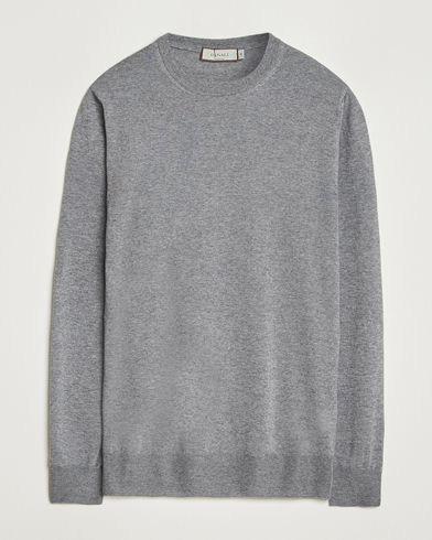 Herr | Canali | Canali Merino Wool Crew Neck Light Grey