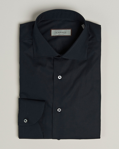 Herr | Canali | Canali Slim Fit Cotton/Stretch Shirt Navy