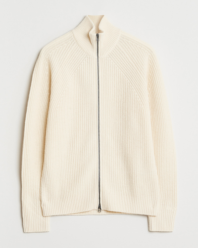 Forét Delta Wool Zip Knit Cloud – Vit