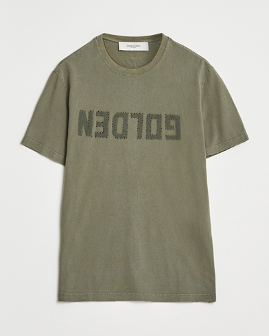 Herr | Golden Goose | Golden Goose Cotton Logo T-Shirt Dusty Olive