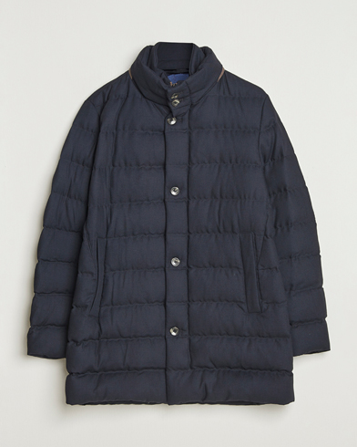Herr | Herno | Herno Flannel Down Coat Navy