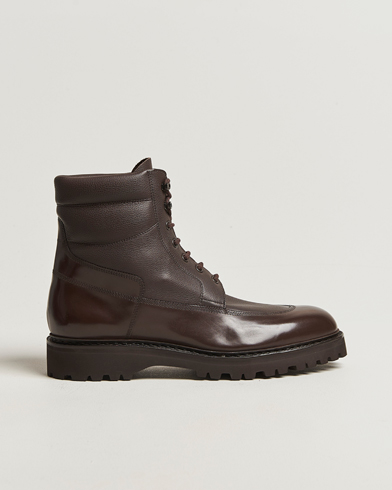 John Lobb Peak Lined Boots Dark Brown – Brun