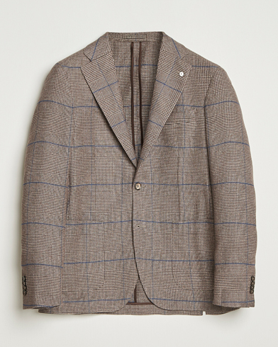 Herr | L.B.M. 1911 | L.B.M. 1911 Jack Overcheck Cotton Blazer Brown