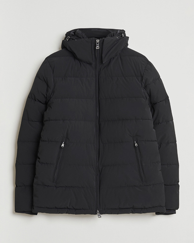 Herr | Oscar Jacobson | Oscar Jacobson Hooded Puffer Jacket Black