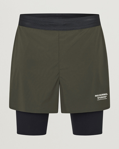 Herr | Pas Normal Studios | Pas Normal Studios Balance 2-in-1 Shorts Dark Olive