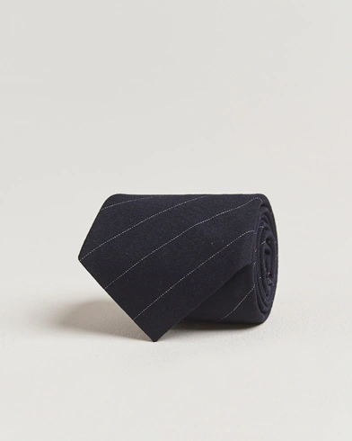 Herr | Ralph Lauren Purple Label | Ralph Lauren Purple Label Wool Pinstripe Tie Navy/Grey