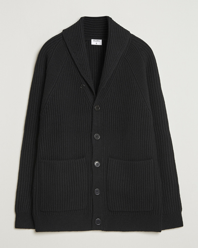 Filippa K Wool Shawl Collar Cardigan Black – Svart