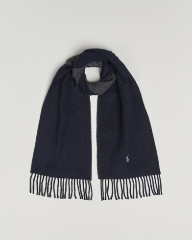 Herr | Polo Ralph Lauren | Polo Ralph Lauren Reversible Wool Scarf Navy/Charcoal