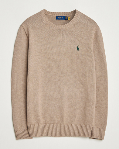 Herr | Polo Ralph Lauren | Polo Ralph Lauren Cotton Crew Neck Sweater Bronze Melange