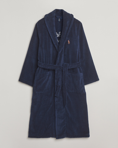 Herr | Polo Ralph Lauren | Polo Ralph Lauren Cotton Terry Logo Robe Cruise Navy