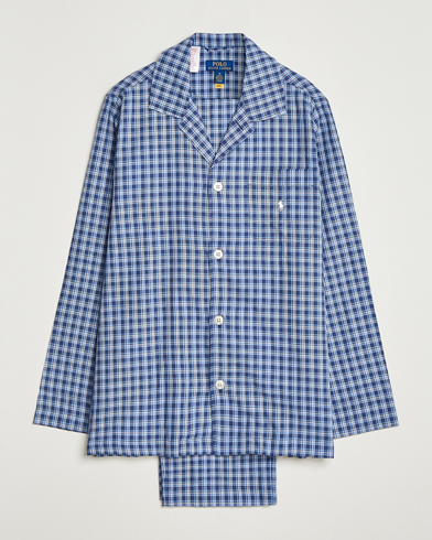 Herr | Polo Ralph Lauren | Polo Ralph Lauren Cotton Checked Pyjama Set Navy