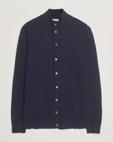 Herr | Stenströms | Stenströms Knitted Structure Cardigan Navy