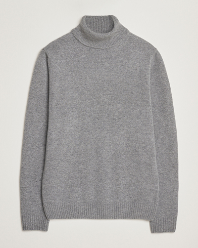 Herr | Stenströms | Stenströms Brushed Merino Rollneck Grey